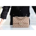 Replica Chanel Small Classic Handbag Grained Calfskin & silver-Tone Metal A01113 Apricot JK3355zR45