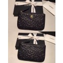 Replica Fashion Chanel Sheepskin Leather 2256 Wallet Black JK1377yI43