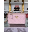 Replica Top CHANEL HANDBAG Grained Calfskin&Gold-Tone Metal AP2805 pink JK2512ll80
