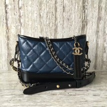 AAA Chanel Gabrielly Calf Leather Shoulder Bag 93823 Blue JK5911zK34