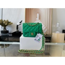 AAA Chanel MINI Flap Bag Original Sheepskin Leather 1115 green JK2626zK34