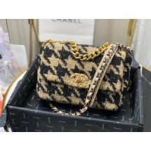 AAAAA CHANEL 19 Flap Bag AS1160 Black&apricot JK4379Qa67