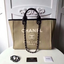 AAAAA Chanel Medium Original Canvas Leather Tote Shopping Bag 66941I JK5420aM93