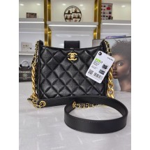 AAAAA Imitation Chanel Calfskin Shoulder Bag AS3111 black JK2609Sy67