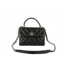 AAAAA Imitation Chanel Classic Top Handle Bag Original Sheepskin Leather A92236 Black JK1112oT91