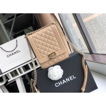 Boy chanel handbag Grained Calfskin & Gold-Tone Metal AS0130 Camel JK4694XW58