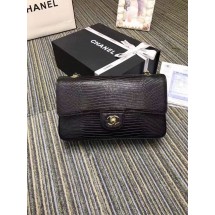 Chanel classic handbag Lizard A01112 black JK4872UM91