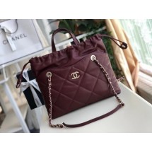 Chanel Classic Sheepskin Leather Shopping bag AS0985 red JK4462lu18