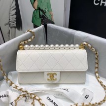 Chanel flap bag AP1001 white JK4215fc78
