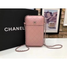Chanel Flap Original Mobile phone bag 55699 pink JK5098zd34