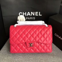 Chanel Flap Shoulder Bags Pink Original Lambskin Leather CF1113 Silver JK5748ea89