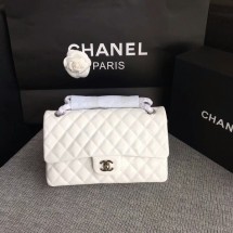 Chanel Flap Shoulder Bags White Original Patent Leather CF1112 Silver JK5864uk46