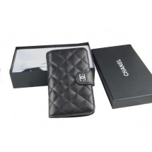 Chanel Matelasse Bi-Fold Wallet in Original Sheepskin A48667 Black JK1530fj51