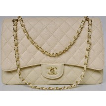 Chanel Maxi Quilted Classic Flap Bag Apricot Cannage Patterns A58601 Gold JK684Tk78