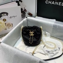 Chanel mini drawstring bag AS2529 white JK3403dE28