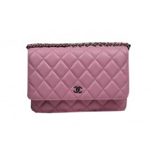 Chanel mini Flap Bag CHA33814 Pink Original Sheepskin Leather Silver JK1034Pf97