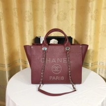 Chanel Original Caviar Leather Tote Shopping Bag 92565 red JK5122vj67