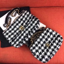 Chanel Original Flap Bags Houndstooth A3269 Black&White JK4479bW68