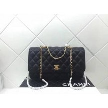 Chanel PEARL CHAIN Flap Bag 1783 Black JK5922lu18