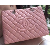 Chanel Shopper Bag Original Calfskin Leather A95021 Pink JK233dX32