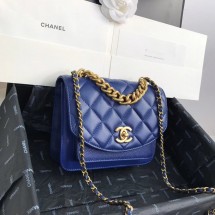Chanel Small flap bag AS0784 blue JK4442oJ62