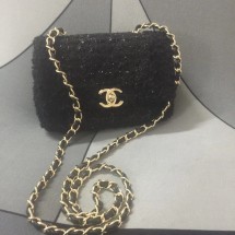 Chanel small flap bag Gold-Tone Metal AS1116 black JK3774Zw99