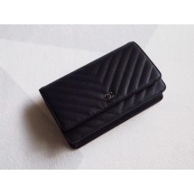 Chanel V mini Flap Bag Black Chevron Cannage Pattern A33814V Silver JK5657Wi77