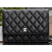 Cheap Chanel mini Flap Bag Black Cannage Pattern A33814 Silver JK733sZ66
