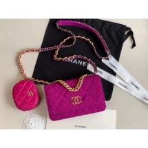 Designer CHANEL 19 Flap Bag WOC 33817 Lavender JK4007vs94