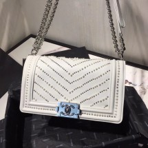 Fake Boy channel Flap Bag A67086 white JK4313uQ71
