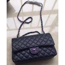 Fake Chanel 2.55 Series Double Flap Bag Original Lambskin Leather A1112 Black JK356ny77