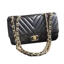 Fake Chanel Classic Flap Bag Sheepskin Leather A92516 Black JK943lF58
