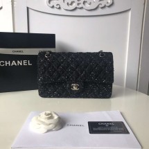 Fake Cheap Chanel classic handbag Tweed Braid & Silver-Tone Metal A01112-2 JK4842Kt89