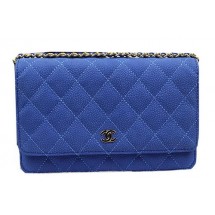 Fashion Chanel mini Flap Bag Original Suede Leather A33814 Blue JK996Of26