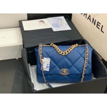 High Quality Replica chanel 19 large flap bag AS1162 dark blue JK3591aR54