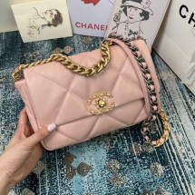 Imitation Chanel 19 flap bag AS1160 AS1161 AS1162 pink JK3400Ug88