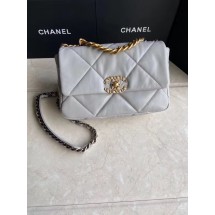Imitation Chanel 19 flap bag AS1160 grey JK3822Nj42