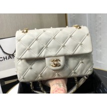 Imitation Chanel flap bag AS1202 white JK4374Oz49