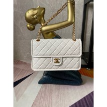Imitation Chanel flap bag Grained Calfskin AS2358 white JK3378sJ18