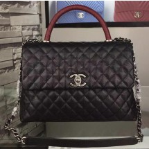 Imitation Chanel Shoulder Tote Bag Original Caviar Leather A7781 Black JK344uq94