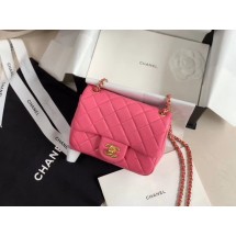 Imitation High Quality Chanel MINI Flap Bag Original Sheepskin Leather AS1786 rose JK4190HH94