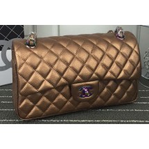 Knockoff Chanel 2.55 Series Flap Bag Lambskin Leather A1112 Bronze JK228yK94