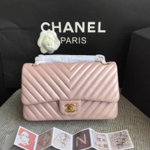Knockoff Chanel Classic original Sheepskin Leather Shoulder Bag 1112V pink gold chain JK5144yK94