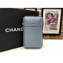 Knockoff Chanel Flap Original Mobile phone bag 55699 blue JK5094yN38