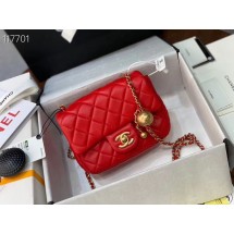 Knockoff Chanel MINI Flap Bag Original Sheepskin Leather AS1786 Red JK4041eF76