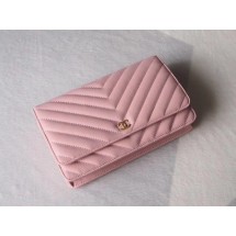 Knockoff Chanel V mini Flap Bag Chevron Sheepskin Leather A33814V Pink JK5660JF45