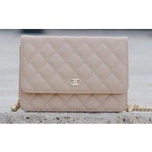Replica Best Quality Chanel mini Flap Bag Apricot Cannage Pattern A33814 Gold JK472Rf83