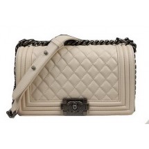 Replica Boy Chanel Flap Shoulder Bags Original Sheepskin Leather A67025 Beige JK991Fi42