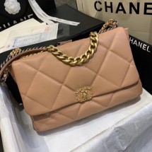 Replica chanel 19 large flap bag AS1162 light pink JK3588Ac56