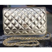 Replica Chanel mini Flap Bag Gold Cannage Pattern A8373 Gold JK254EO56